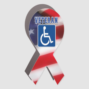 Disabled Handicapped Veteran USA Car Magnet