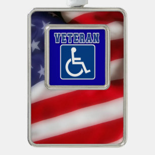 Disabled Handicapped Veteran USA Christmas Ornament