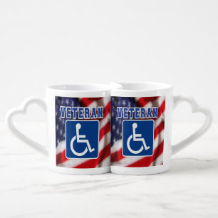 Disabled Handicapped Veteran USA Coffee Mug Set