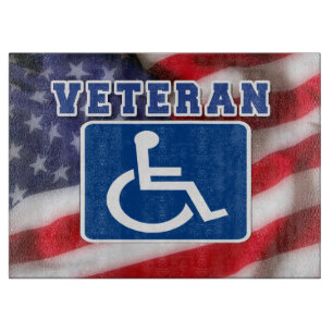 Disabled Handicapped Veteran USA Cutting Board