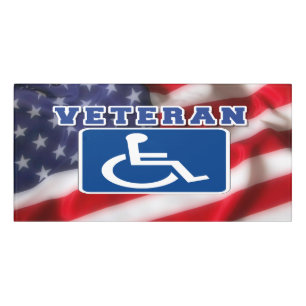 Disabled Handicapped Veteran USA Door Sign