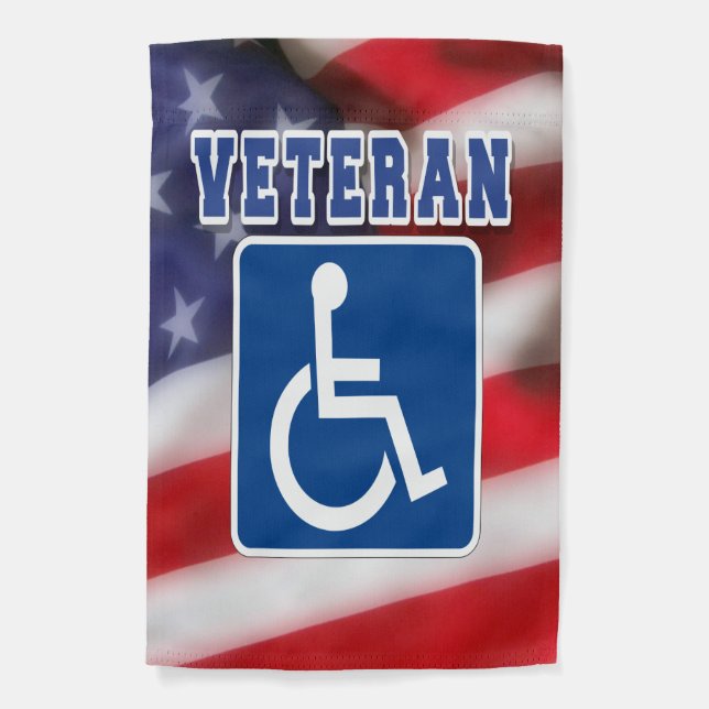 Disabled Handicapped Veteran USA Garden Flag (Front)
