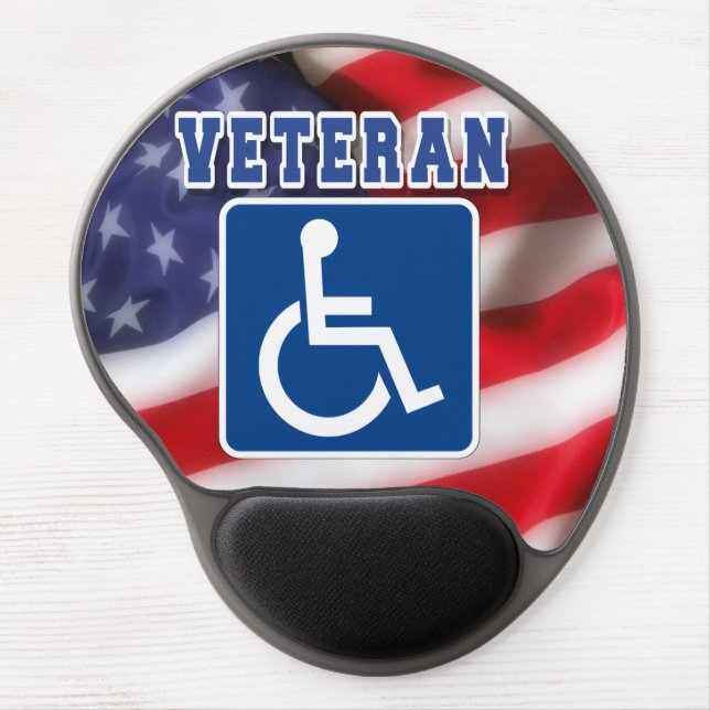 Disabled Handicapped Veteran USA Gel Mouse Pad (Front)
