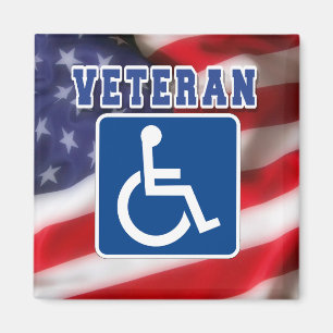 Disabled Handicapped Veteran USA Magnet