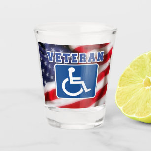 Disabled Handicapped Veteran USA Shot Glass