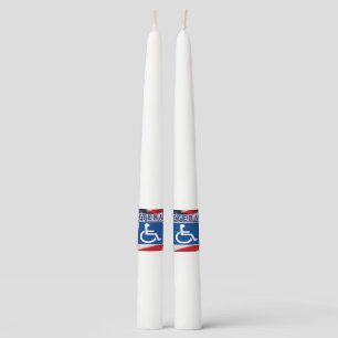 Disabled Handicapped Veteran USA Taper Candle
