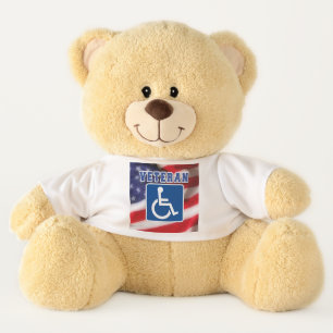Disabled Handicapped Veteran USA Teddy Bear
