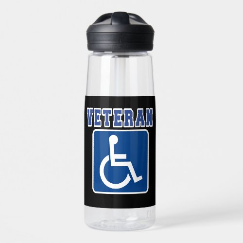 Disabled Handicapped Veteran Water Bottle