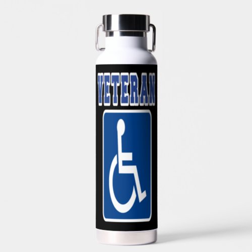 Disabled Handicapped Veteran Water Bottle