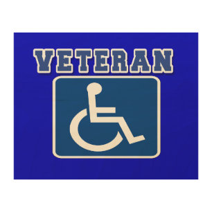 Disabled Handicapped Veteran Wood Wall Art