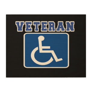Disabled Handicapped Veteran Wood Wall Art