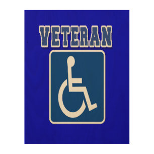 Disabled Handicapped Veteran Wood Wall Art