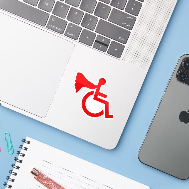 Disabled Hero Sticker (Laptop w/ iPhone)