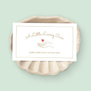 Disabled Homecare Caregiver Nurse Heart In Hand Business Card at Zazzle