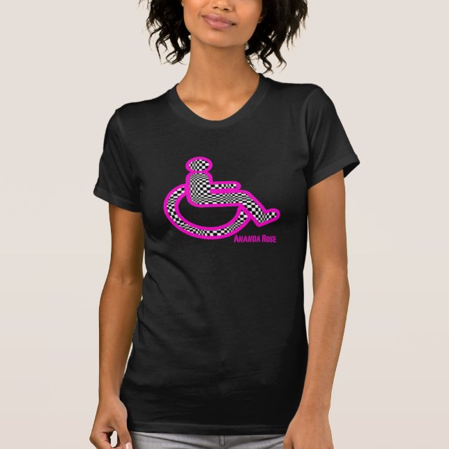 Disabled In Retro Pink Women's T-shirt (Front)
