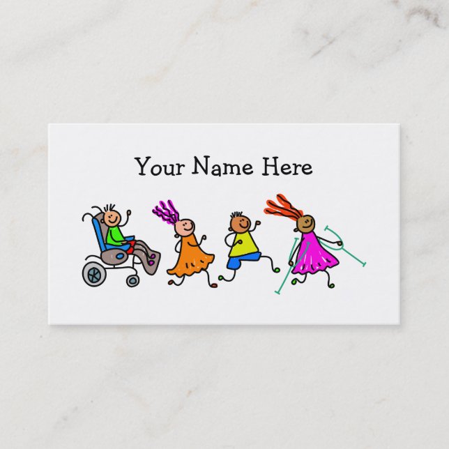Disabled Kids Business Card (Front)