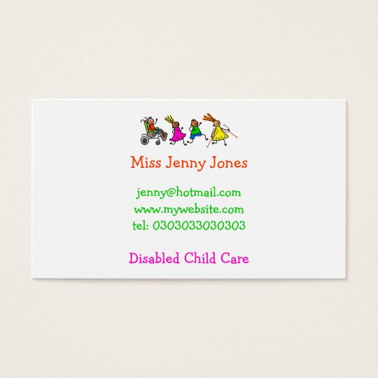 Disabled Kids Special Needs Business Card