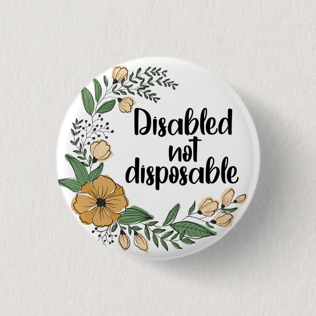 Disabled not disposable  button (Front)