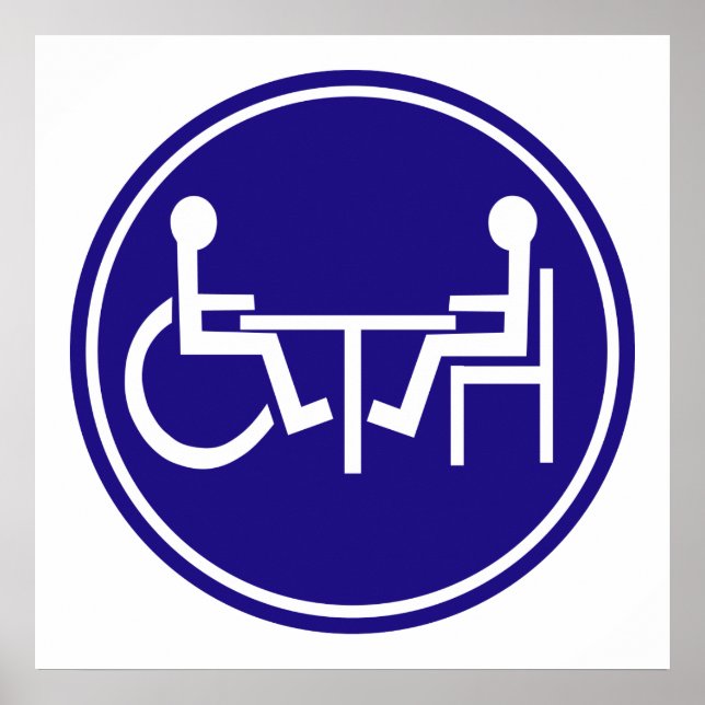 DISABLED PARAPLEGIA FRIEND TABLE POSTER (Front)