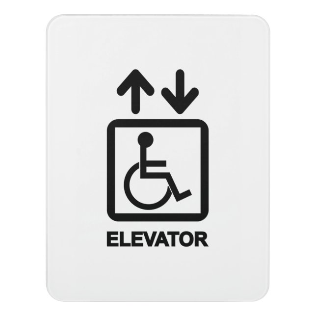 Disabled People Elevator Sign (Contemporary Vert)