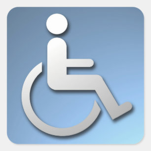 Disabled Person Square Sticker