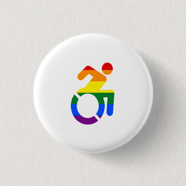 Disabled Pride - Gay Button (Front)