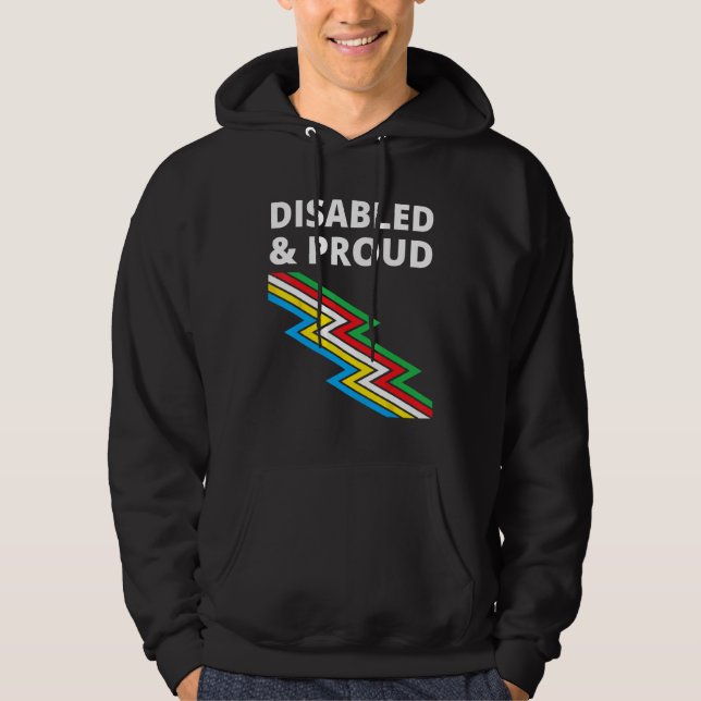 Disabled & Proud  Disability Pride Hoodie (Front)