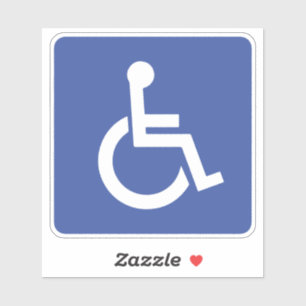 Disabled sign for car ideal sticker