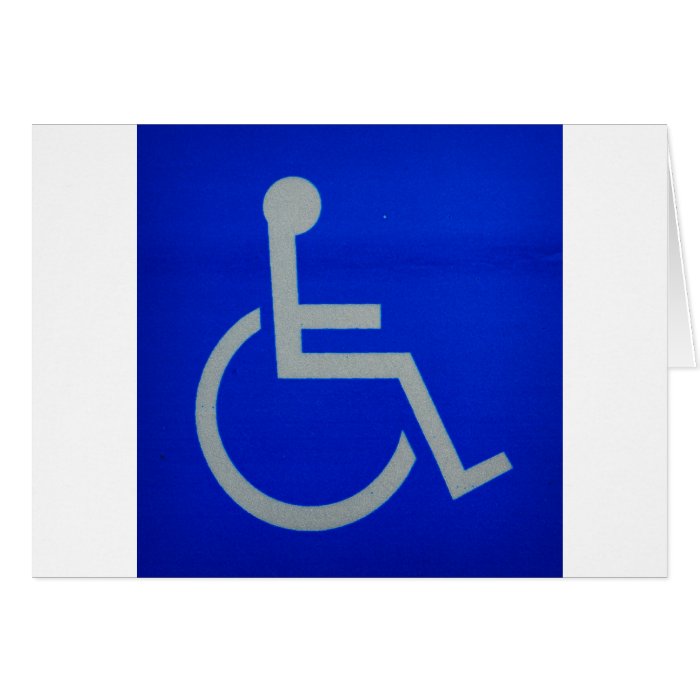 disabled sign Greeting Cards