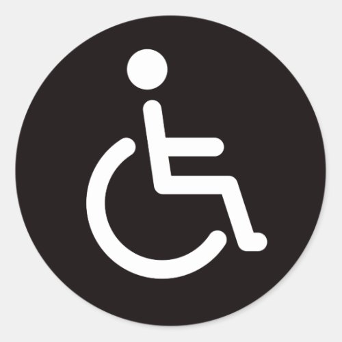 Disabled symbol classic round sticker