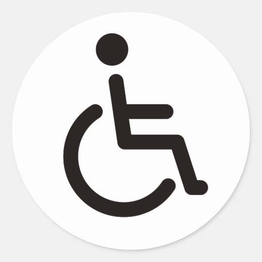 Disabled symbol classic round sticker