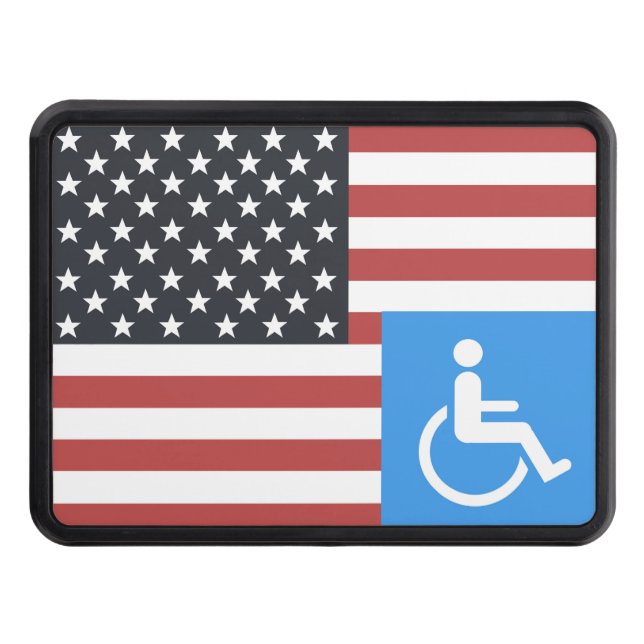 Disabled US Veteran Hitch Cover (Front)