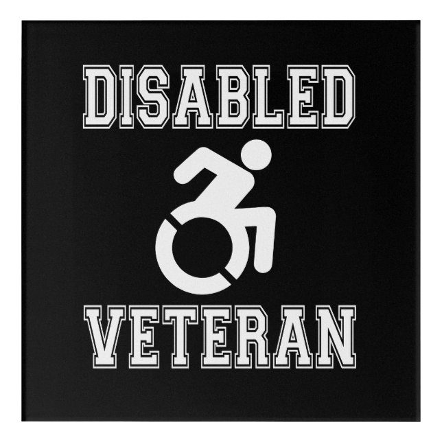 Disabled Veteran Acrylic Print (Front)