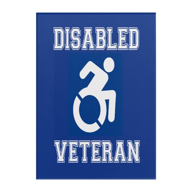 Disabled Veteran Acrylic Print (Front)