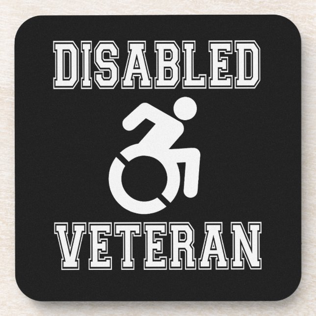Disabled Veteran Beverage Coaster (Front)