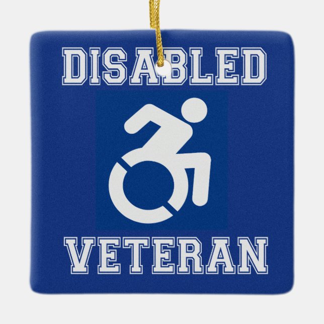 Disabled Veteran Ceramic Ornament (Front)