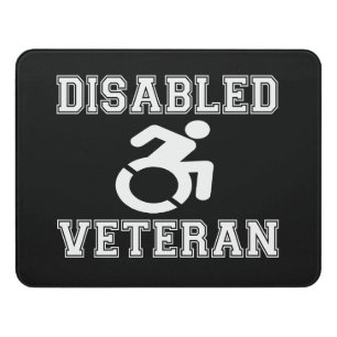 Disabled Veteran Door Sign