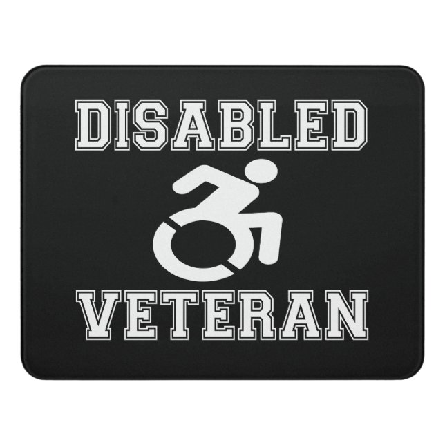 Disabled Veteran Door Sign (Contemporary Front)