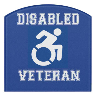 Disabled Veteran Door Sign