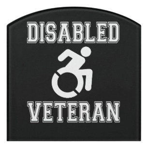 Disabled Veteran Door Sign