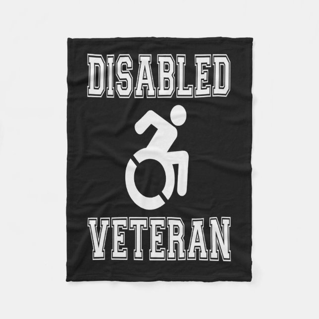 Disabled Veteran Fleece Blanket (Front)