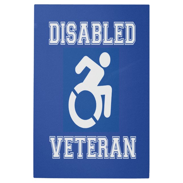 Disabled Veteran Metal Print (Front)