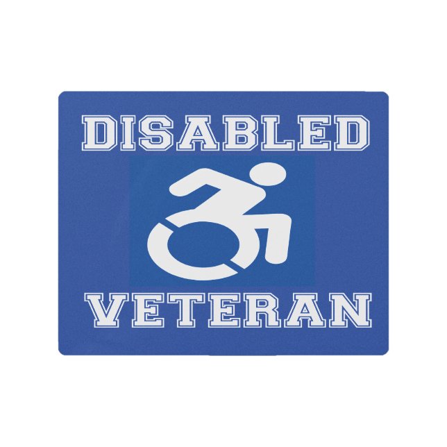 Disabled Veteran Metal Print (Front)