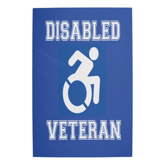 Disabled Veteran Metal Print (Front)