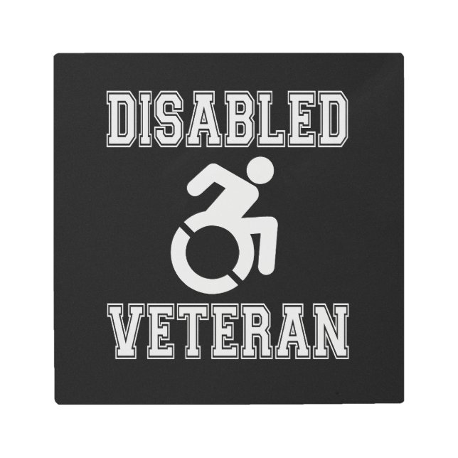 Disabled Veteran Metal Print (Front)