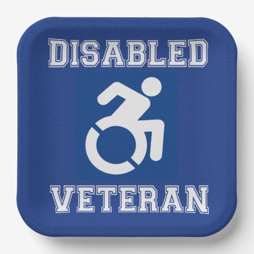 Disabled Veteran Paper Plates