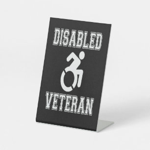 Disabled Veteran Pedestal Sign