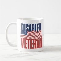 Disabled Veteran Proud Patriotic American Flag USA