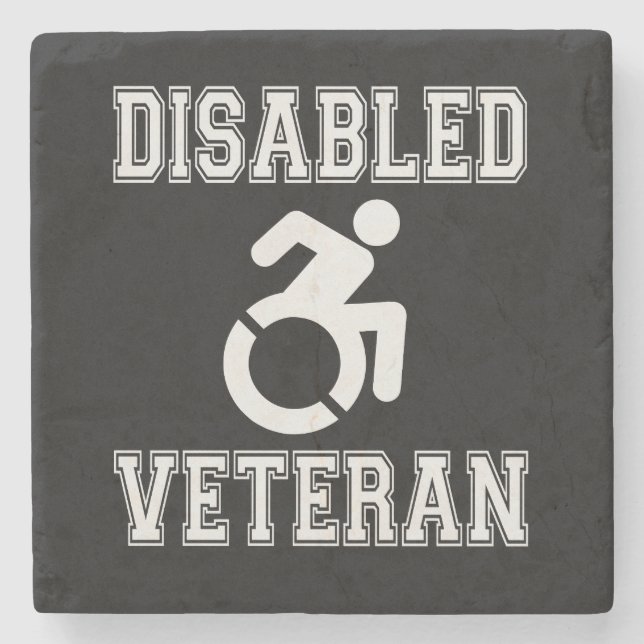 Disabled Veteran Stone Coaster (Front)