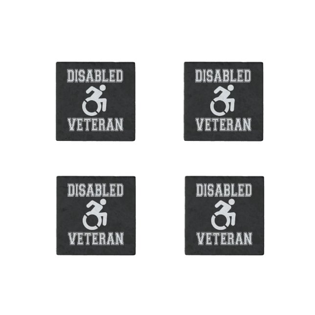 Disabled Veteran Stone Magnet (Front)